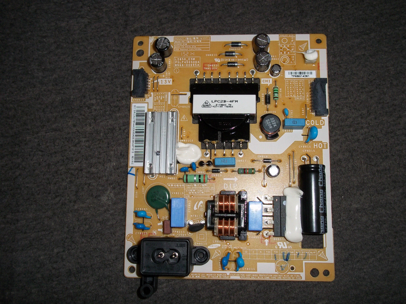 SAMSUNG 28" TV Power Supply board UN28H4000AF BN44-00695A